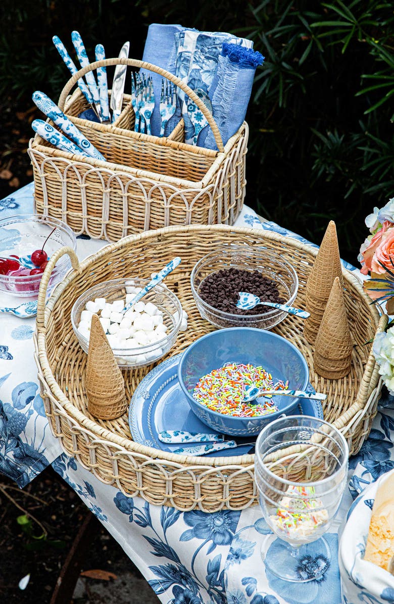 Juliska Isabella Set of 4 Acrylic Berry Bowls, Alternate, color, Clear