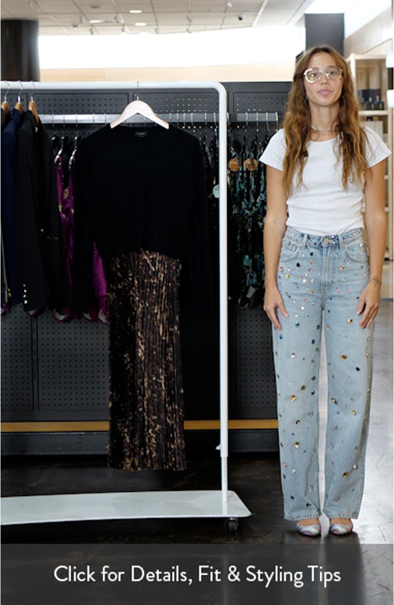 Mixed Media Long Sleeve Dress, sales video thumbnail