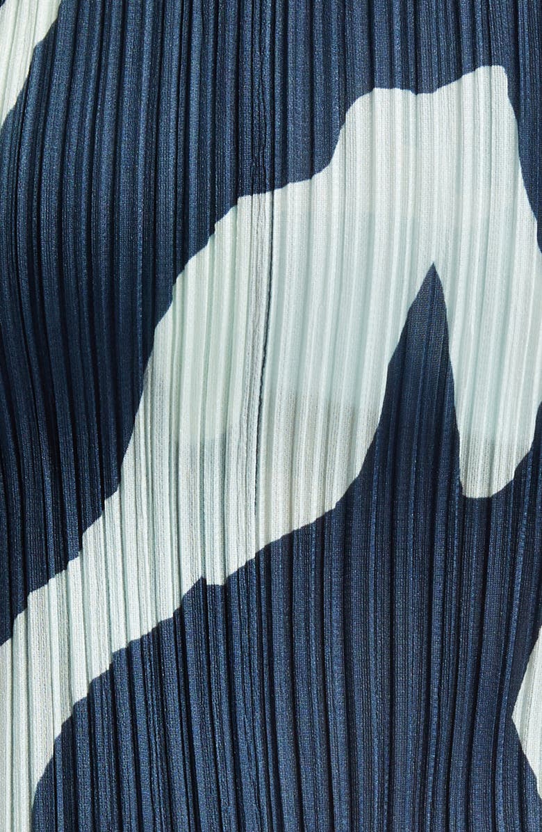 Pleats Please Issey Miyake Refraction Print Pleated Pants, Alternate, color, Grayish Navy