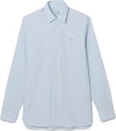Lacoste Slim Fit Pinstripe Stretch Button-Up Shirt