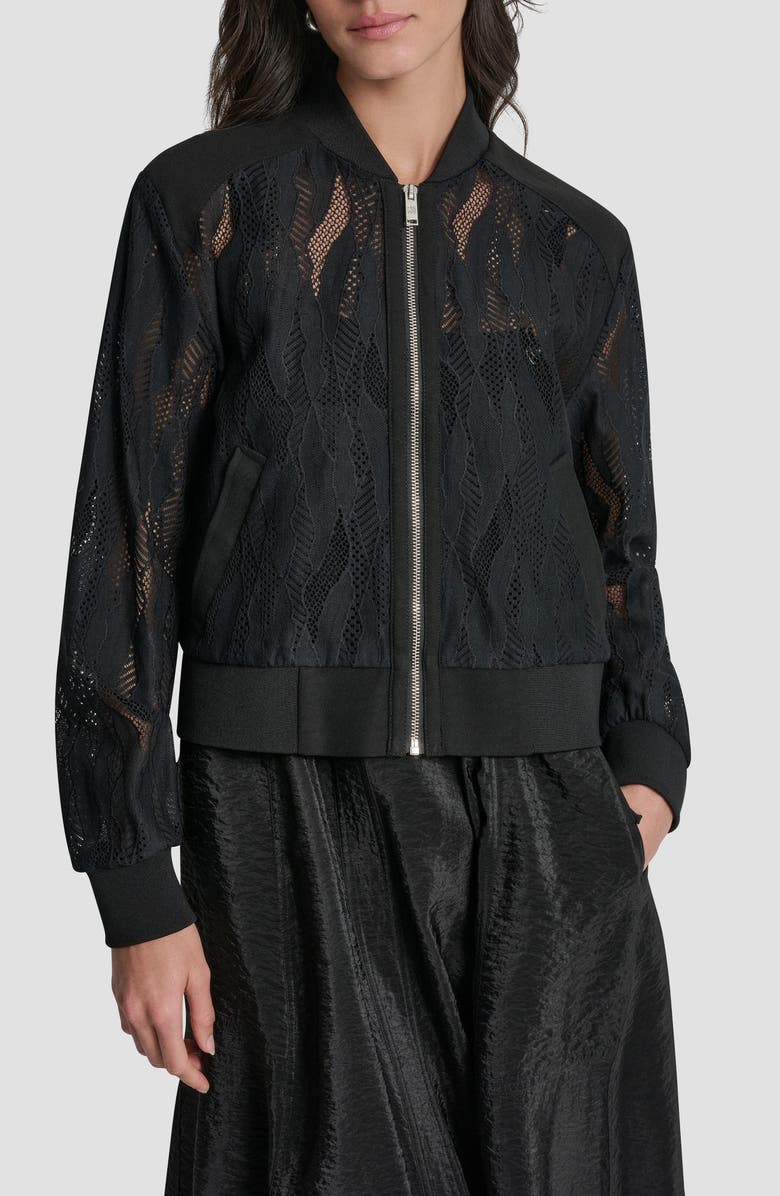 DKNY Abstract Lace Jacket, Main, color, 