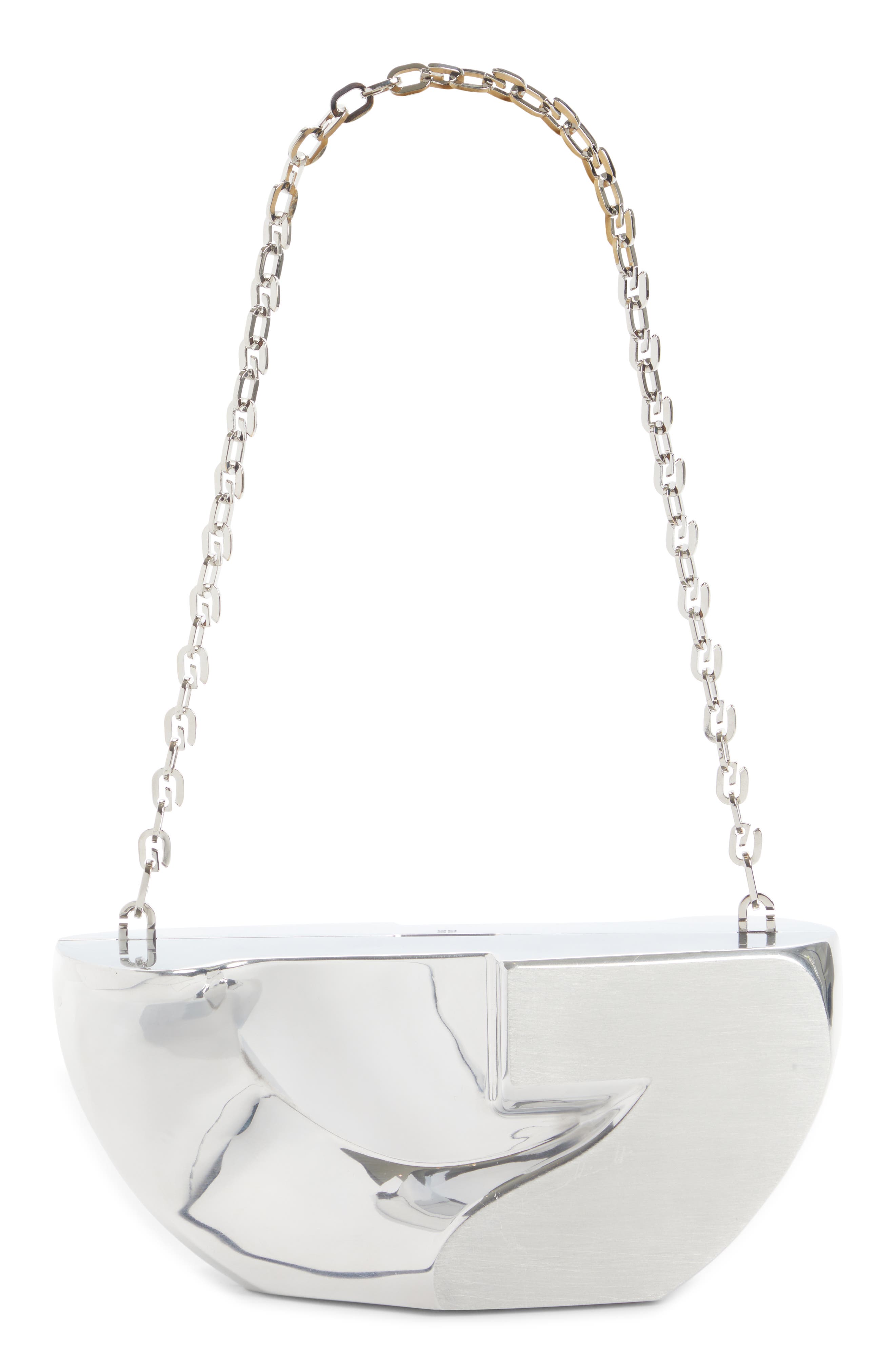 Givenchy Small Metal Clutch, Alternate, color, 