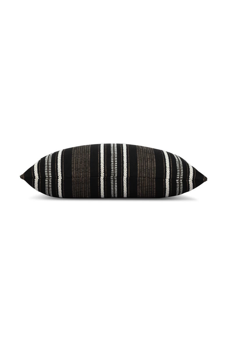 Elaine Smith Pathway Textured Stripe Indoor 
Outdoor Woven Accent Pillow, Alternate, color, Ebony