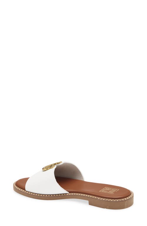 Vivi Blu Acacia Slide Sandal In White