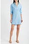 selected Turquoise White Stripe