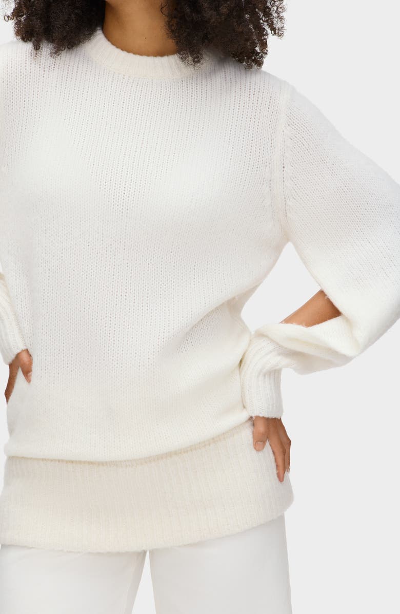 ALIGNE Liv Merino Wool & Cashmere Blend Sweater, Alternate, color, Ivory