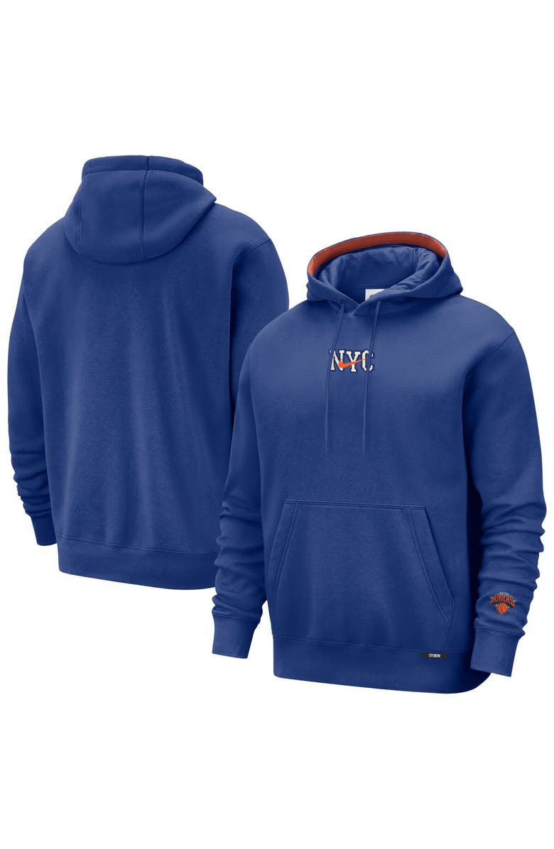 Nike Men's Nike Blue New York Knicks 2025/26 City Edition Courtside Remix Premium Hoodie, Main, color, Blue
