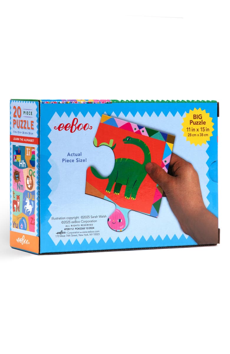 eeBoo Learn the Alphabet 20-Piece Puzzle, Alternate, color, Blue Multi