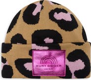 Kurt Geiger London Leopard Cuffed Beanie