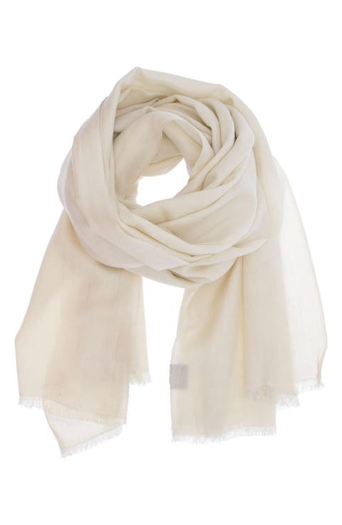 Cashmere Silk Eyelash Fringe Scarf