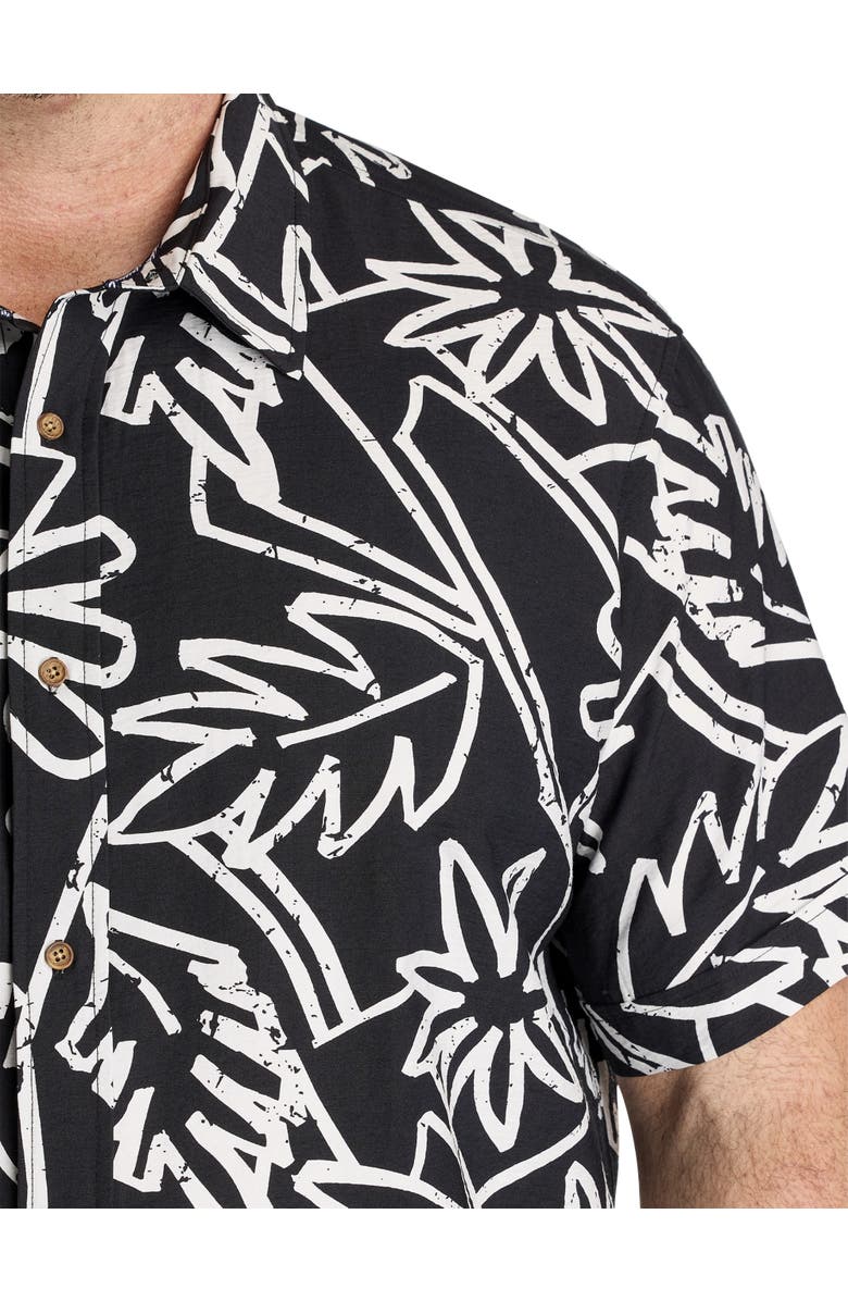 Synrgy by DXL Big & Tall Bold Floral Sport Shirt, Alternate, color, Grey