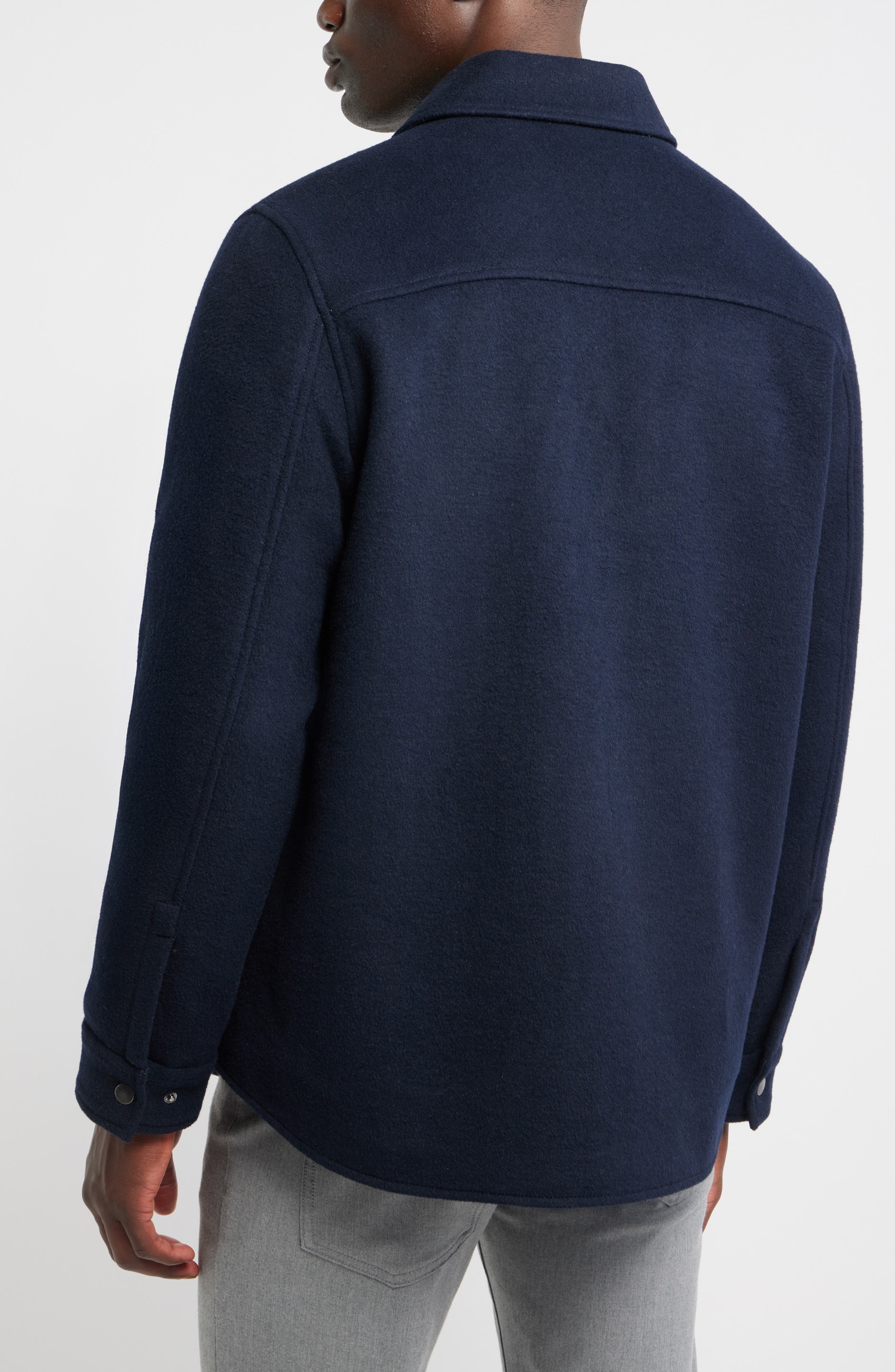 Мужские куртки Nordstrom Wool Blend Shirt Jacket — фото 3