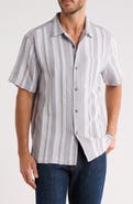 Tommy Bahama Milano Textured Stripe Cotton Camp Shirt