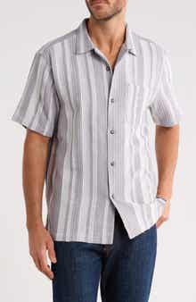 Tommy Bahama Milano Textured Stripe Cotton Camp Shirt