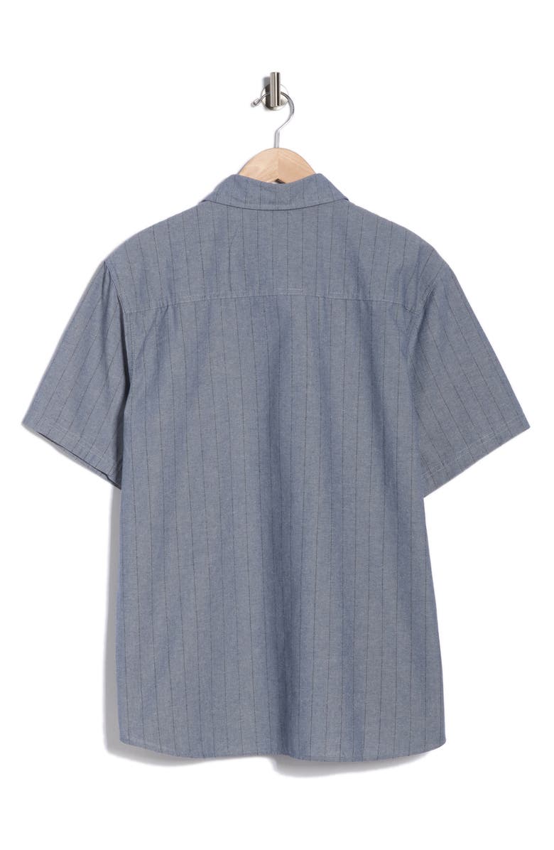 Union Augustine Short Sleeve Chambray Button-Up Shirt, Alternate, color, Nocturne