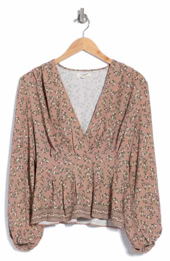 Surplice Long Sleeve Top