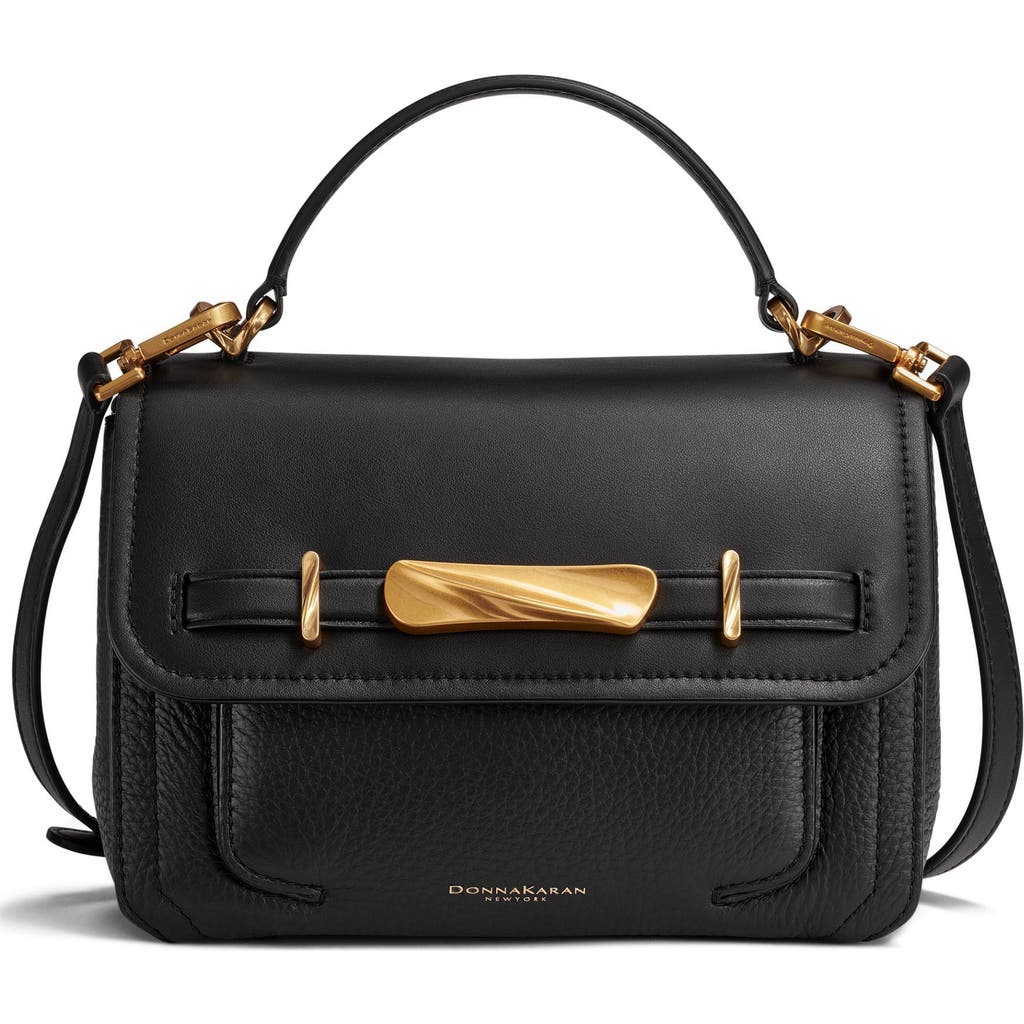 Donna Karan Oceanside Crossbody Bag In Black/gold