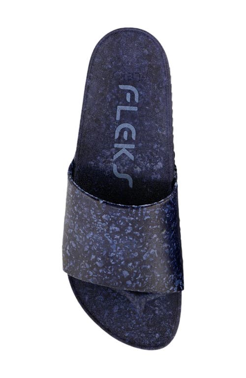 Fleks East Beach Slide Sandal In Blue
