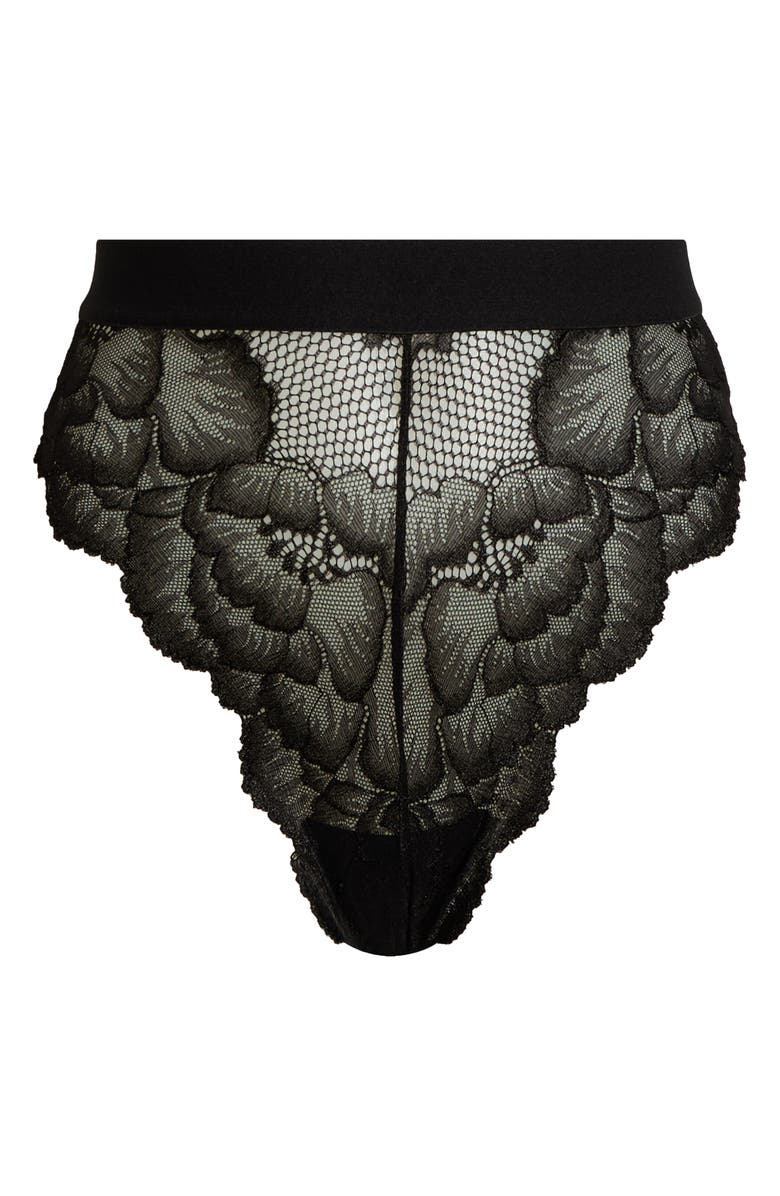 KILO BRAVA High Waist Lace Briefs, Alternate, color, Black