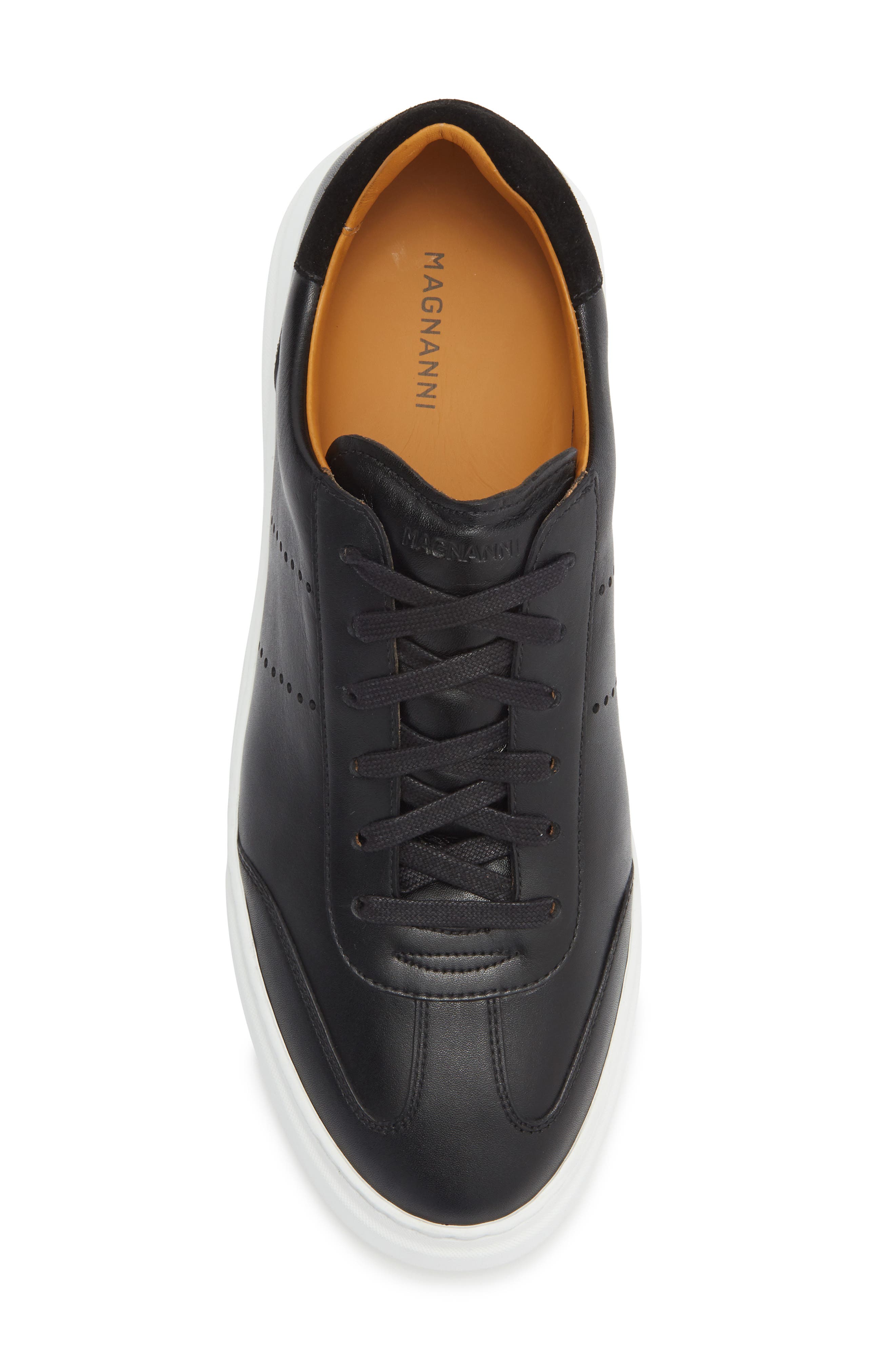 Magnanni Tura Low Top Sneaker, Alternate, color, Black Smooth