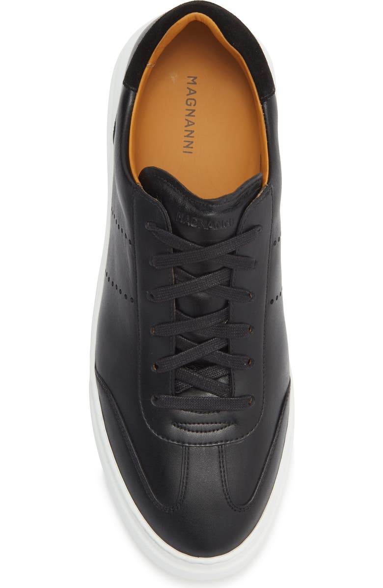 Magnanni Tura Low Top Sneaker, Alternate, color, Black Smooth