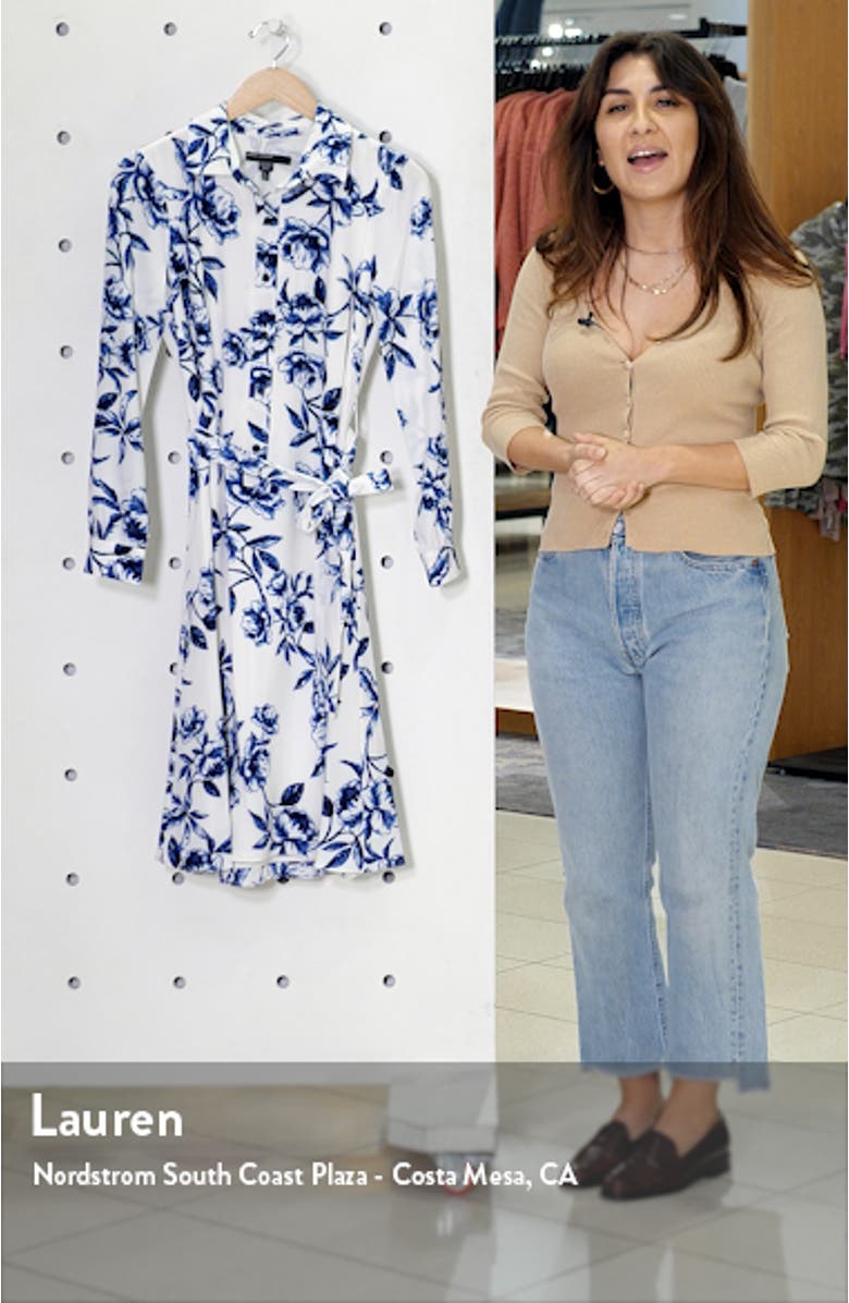Floral Long Sleeve Shirtdress, sales video thumbnail