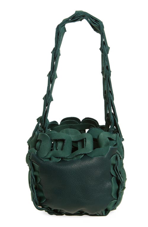 Sc103 Melon Leather Links Handbag In Botanic