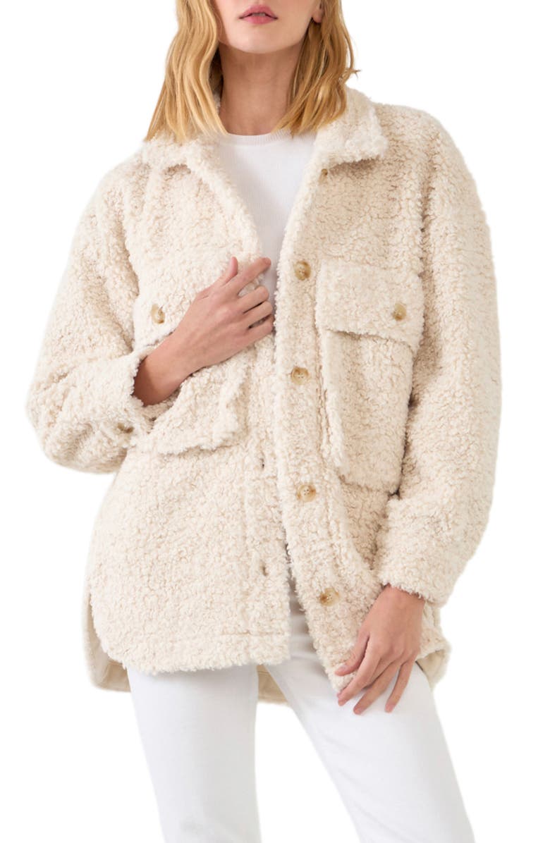 English Factory Oversize Faux Shearling Jacket, Main, color, 