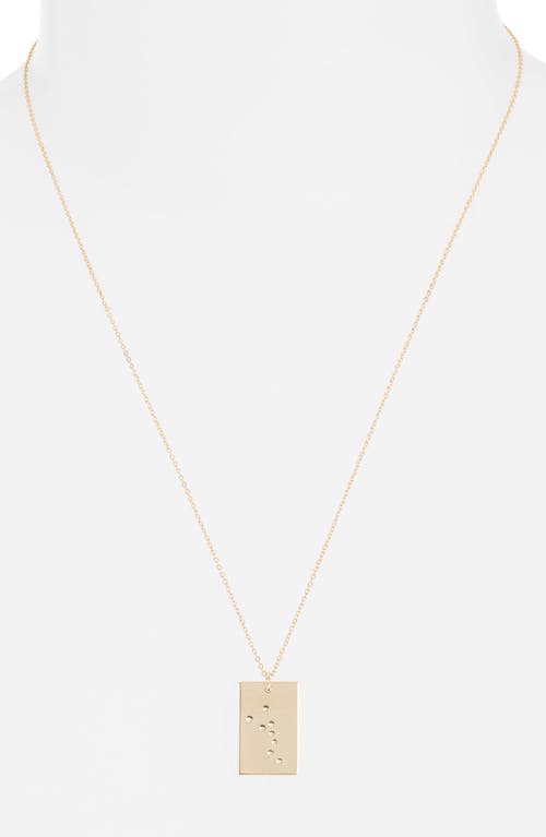 Set & Stones Zodiac Constellation Pendant Necklace In Gold