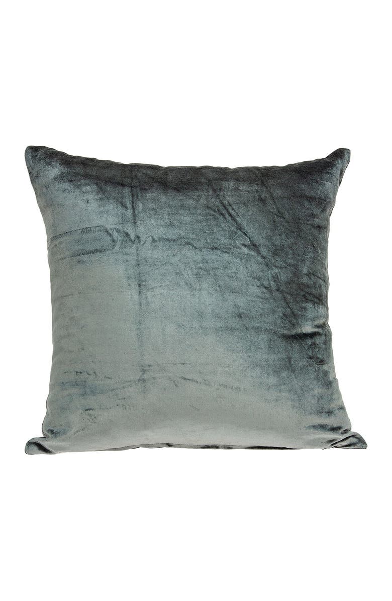 PARKLAND COLLECTION Garnet Transitional Solid Pillow - 20" x 20" - Charcoal, Alternate, color, Charcoal