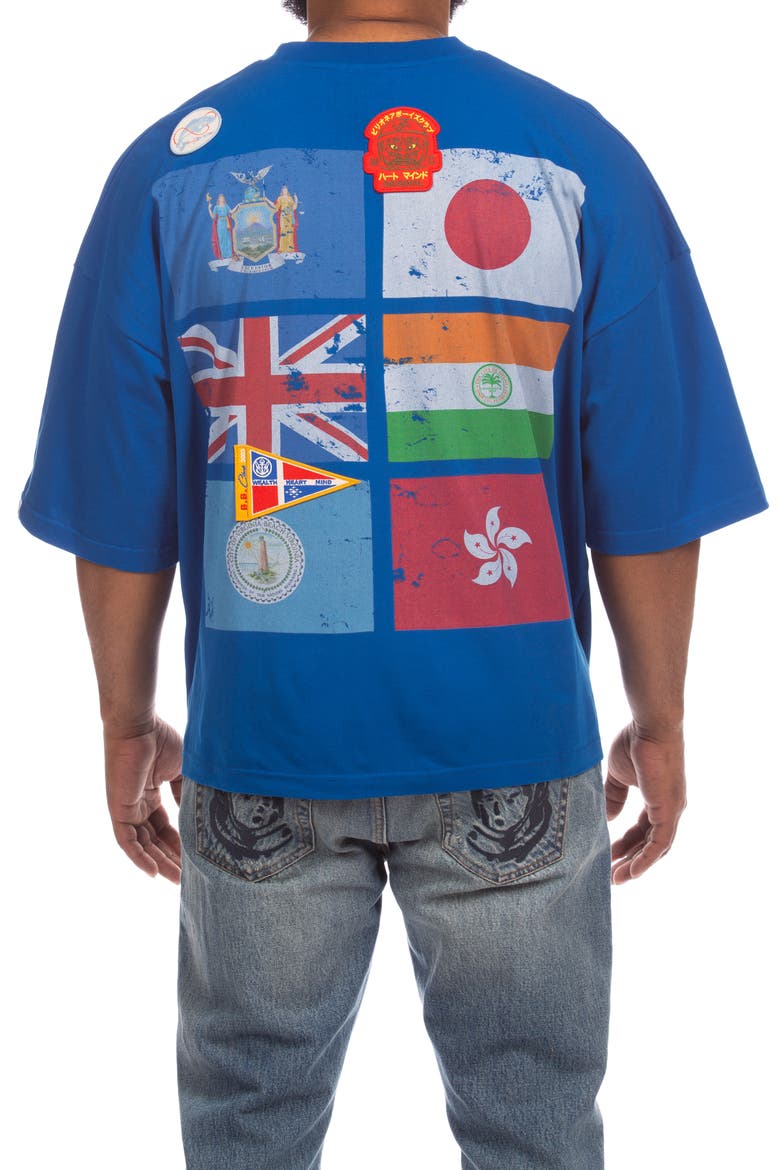 Clubs Patch Appliqué Cotton Graphic T-Shirt, Alternate, color, LAPIS BLUE