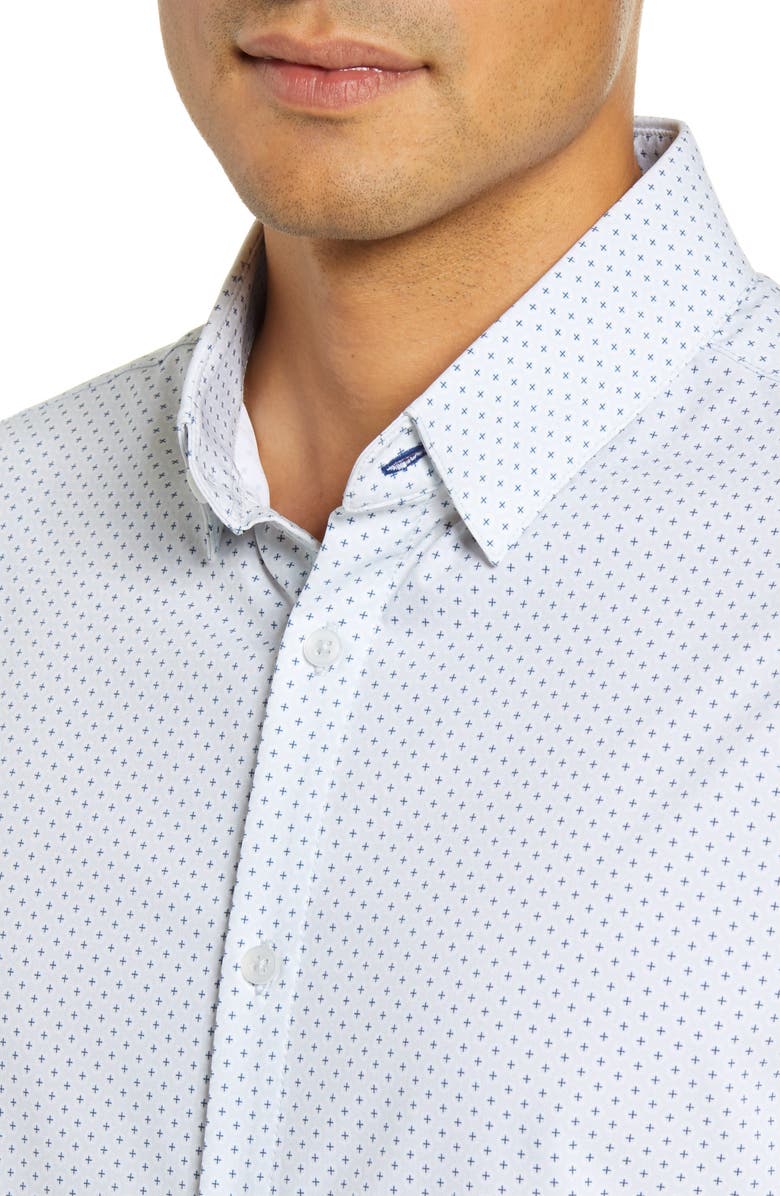 Mizzen+Main Trim Fit Short Sleeve Button-Up Shirt, Alternate, color,