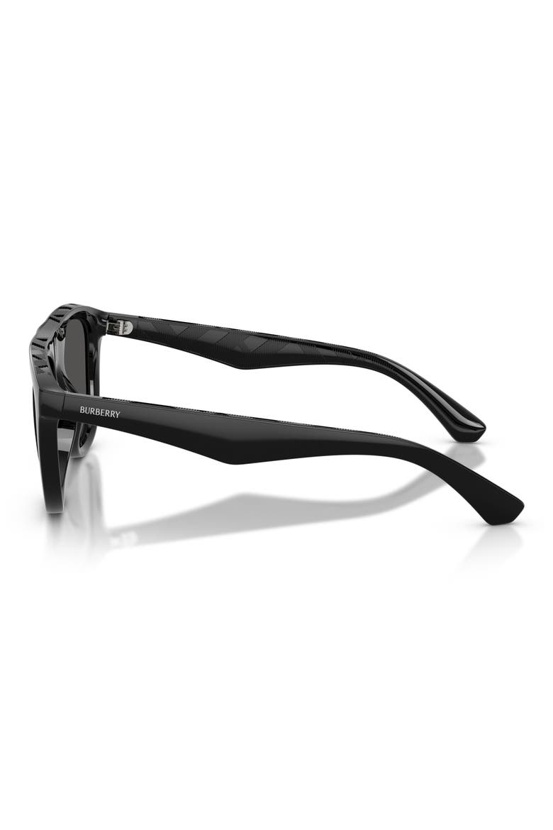 55mm Square Sunglasses, Alternate, color, BLACK / DARK GREY