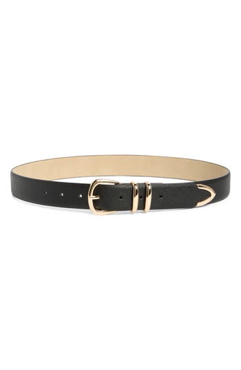 Vince Camuto Double Keeper Faux Leather Belt In Multi