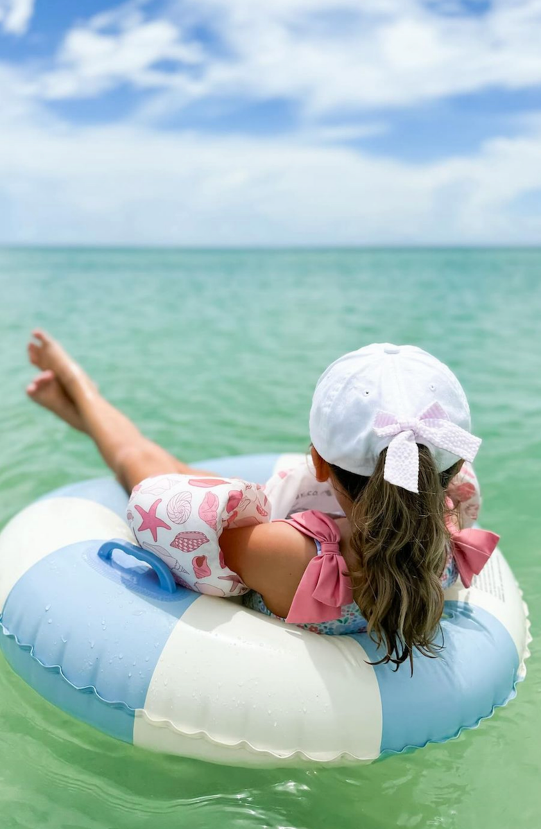 Bits & Bows Birthday Girl Twill Bow Baseball Hat, Alternate, color, White