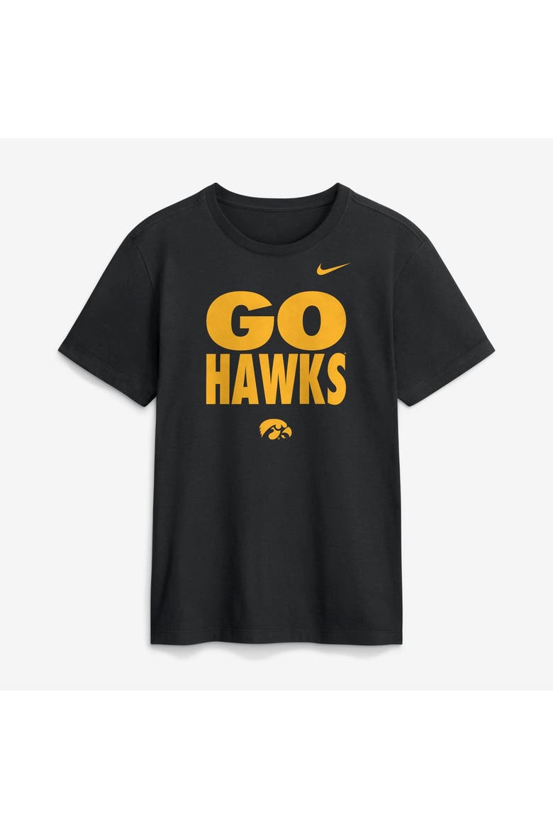 Men's Nike Black Iowa Hawkeyes 2026 Sideline Dri-FIT Slogan T-Shirt, Main, color, Black