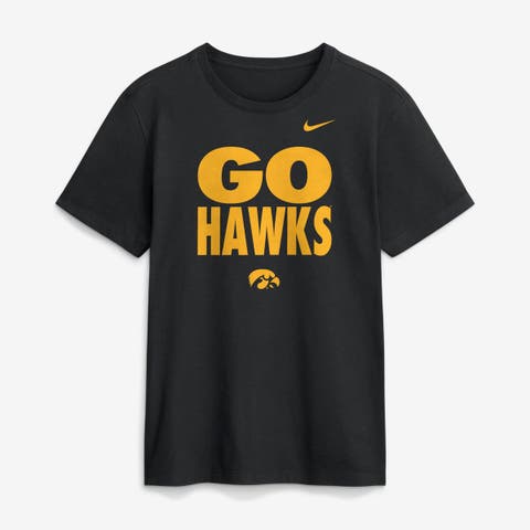 Men's Nike Black Iowa Hawkeyes 2026 Sideline Dri-FIT Slogan T-Shirt