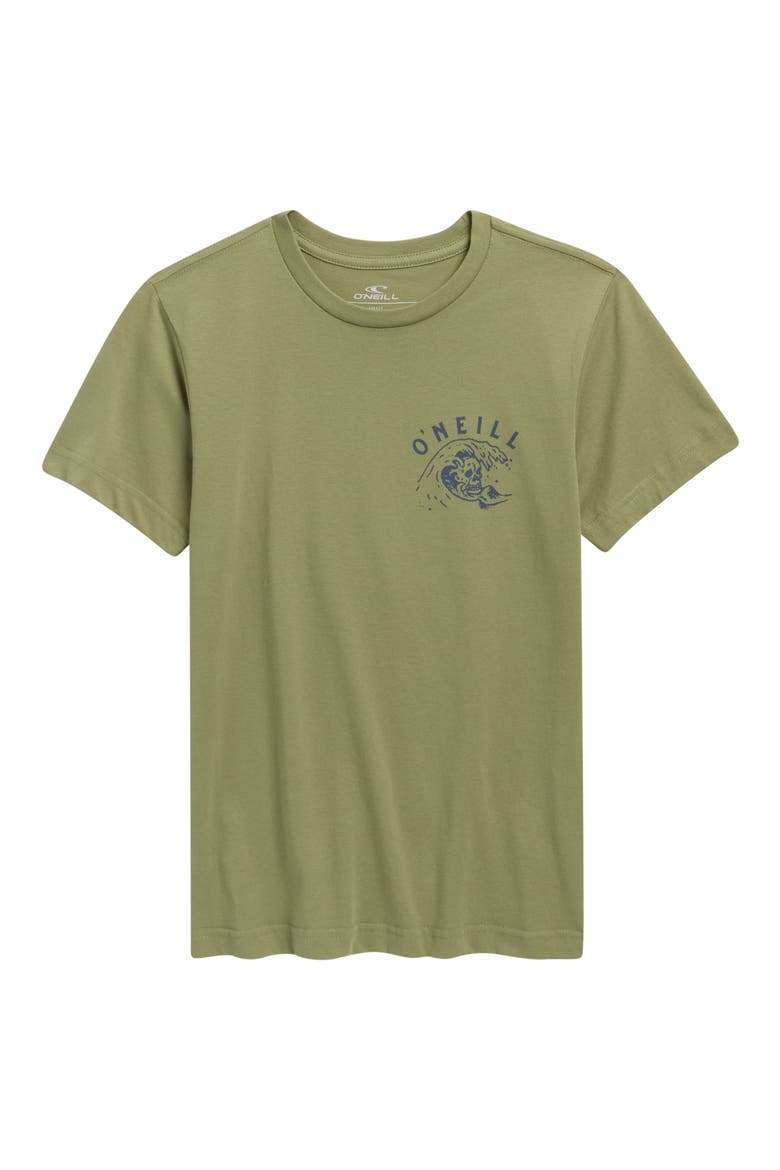 Kids' Sesh Cotton Graphic T-Shirt, Main, color, OIL GREEN