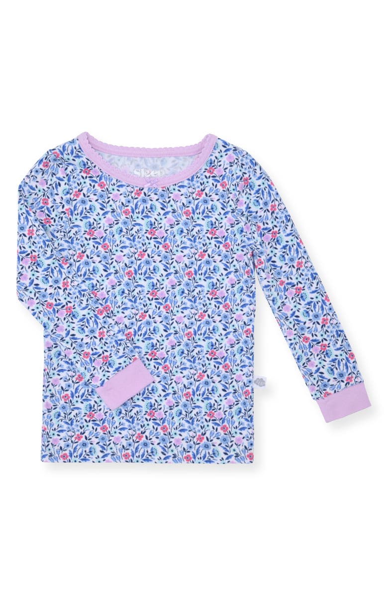 SLEEP ON IT Kids' Flowers Two-Piece Pajamas & Socks Set, Alternate, color,