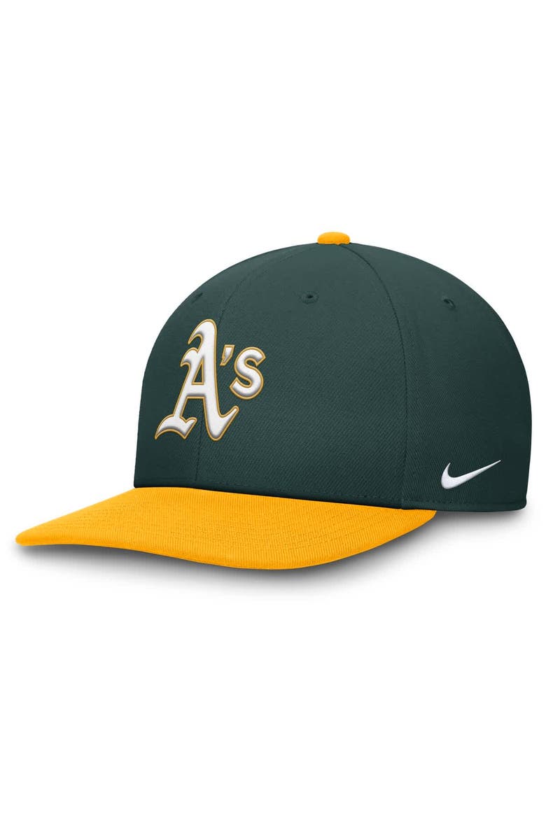 Nike Men's Nike Green/Gold Athletics Pro Performance Snapback Hat, Main, color, 
