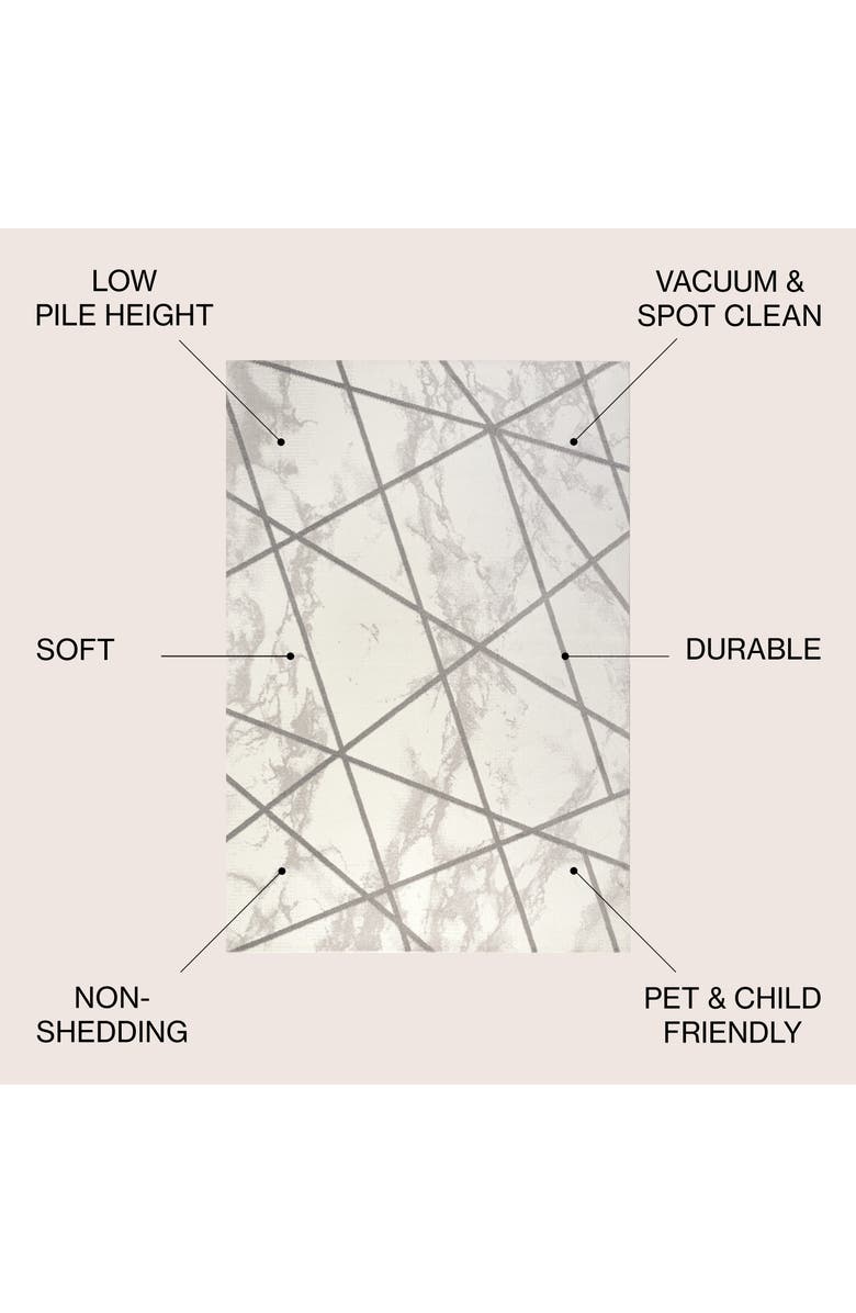 JONATHAN Y Patras Modern Geometric Marbled Area Rug, Alternate, color, Ivory/Gray