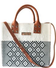 Tin Marin White Large Woven Crossbody Bag