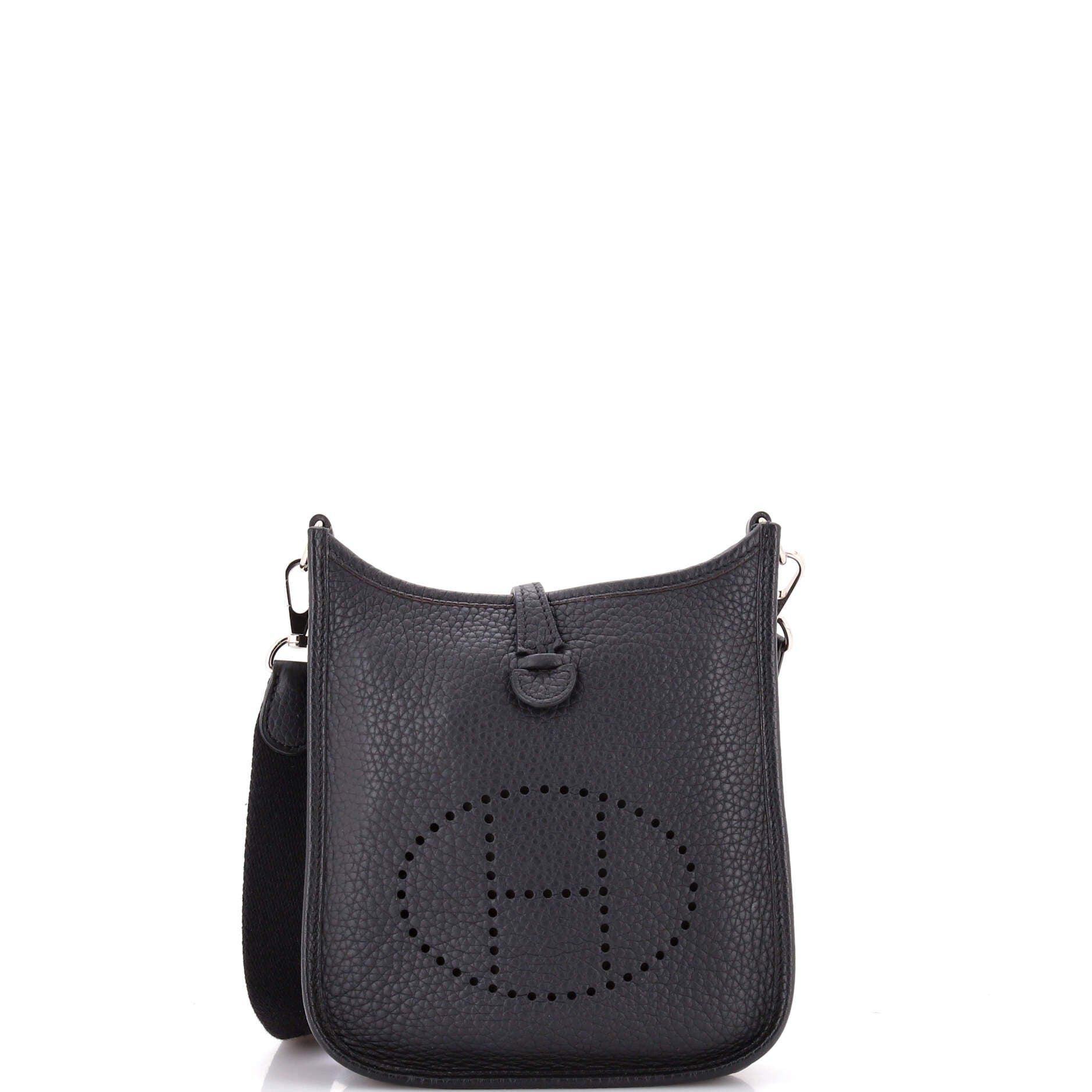 Pre-Owned Hermes Evelyne Bag Gen III Clemence TPM, Main, color, Noir