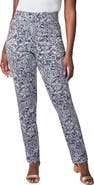 Jessica London Comfort Waist Stretch Denim Straight-Leg Jean