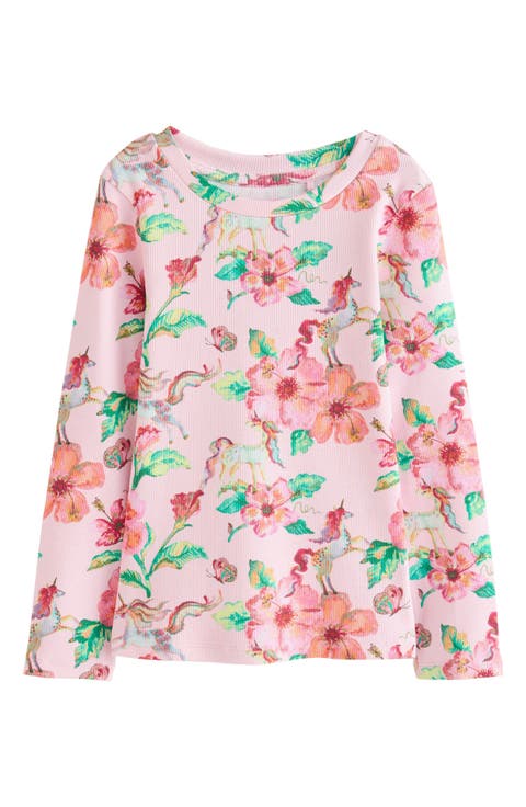Kids' Floral Rib T-Shirt