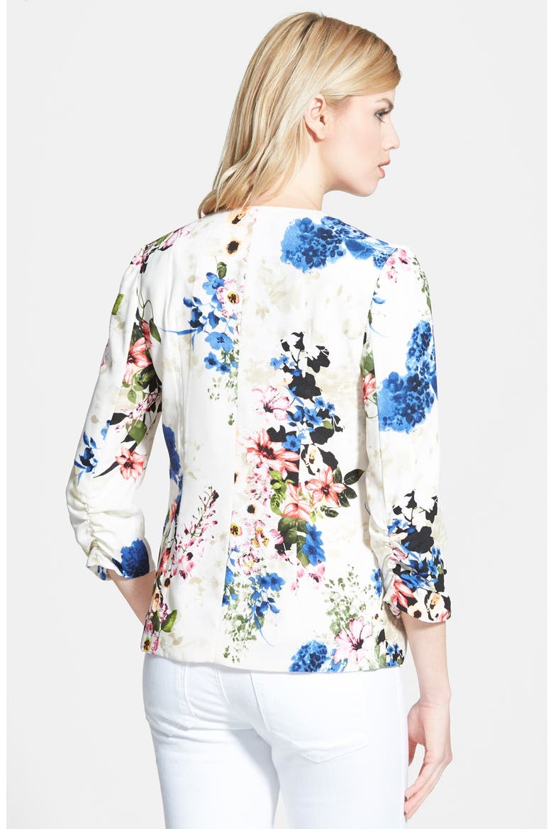 Floral Print Blazer, Alternate, color, IVORY/ MULTI FLORAL