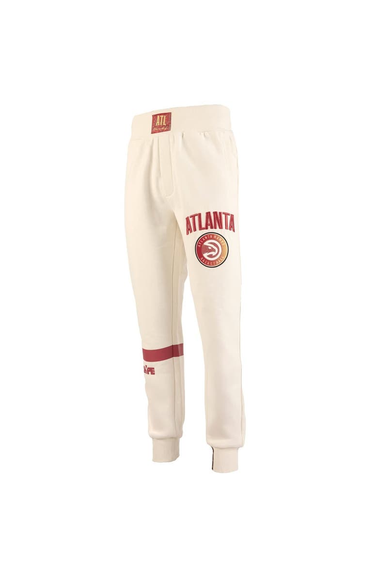 Two Hype Men's NBA x Two Hype Cream Atlanta Hawks Culture & Hoops Collection Premium Jogger Pants, Alternate, color, Cream