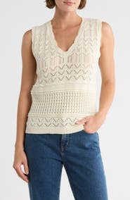 Melrose and Market Mixed Stitch Sweater Vest