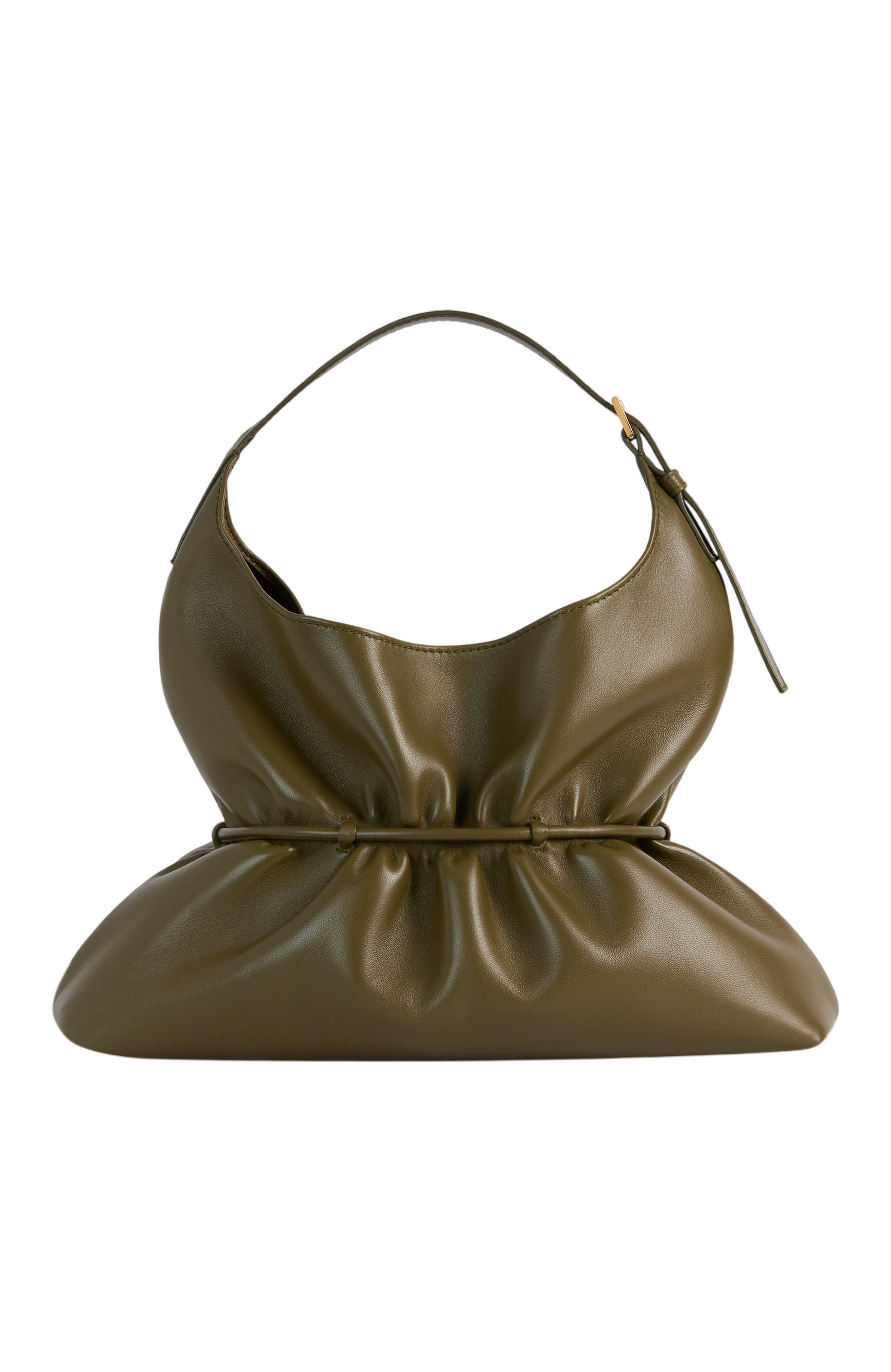 Sphynx Medium Bag in Smooth Leather, Alternate, color, green
