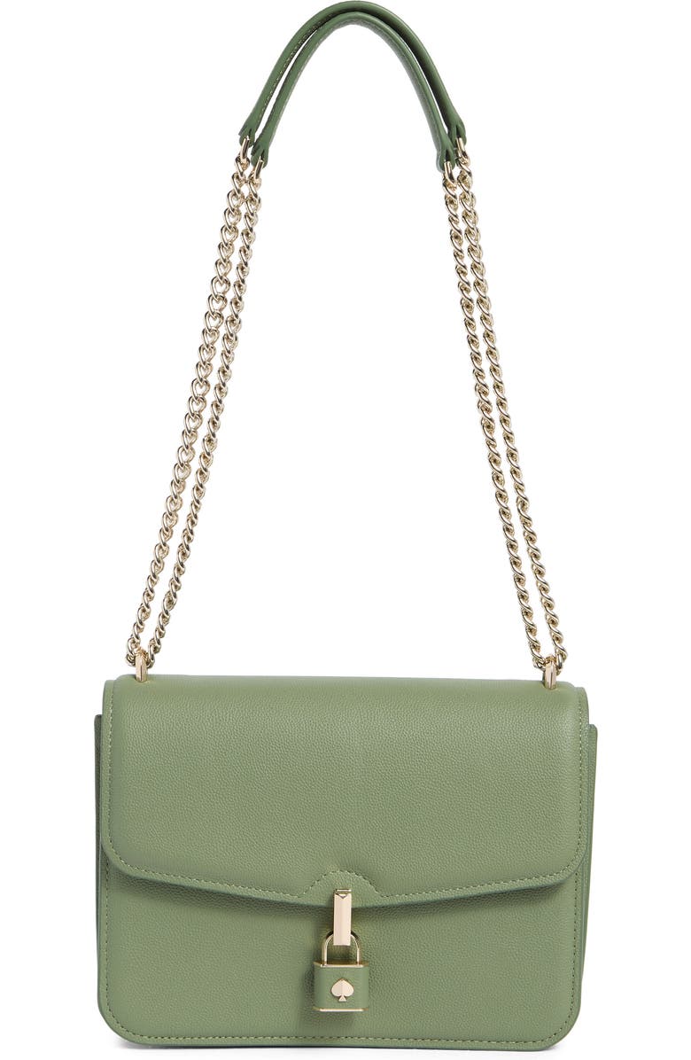 Kate Spade New York locket small grain leather shoulder bag, Main, color, Romaine